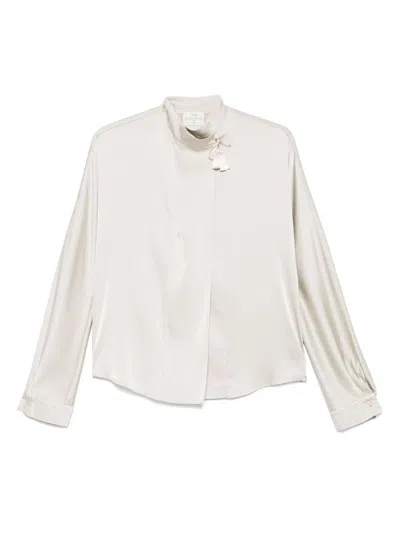 Forte Forte Grey Silk 'my Shirt' Blouse In Gray