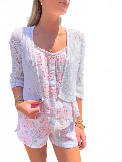 Forte Forte Gummy Organic Cotton Blend Rib Knit Cardigan In White