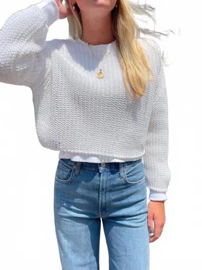 Forte Forte Gummy Organic Cotton Blend Rib Knit Sweater In White