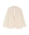 Shop Forte Forte Habotai Crystal Silk Jacket In Avorio