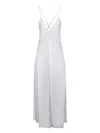Forte Forte Habotai Mother Of Pearl Silk Dress In White