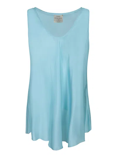 Forte Forte Habotai Silk Top In Aqua In Blue