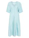 Forte Forte Habotal Silk Maxi Dress In Blue