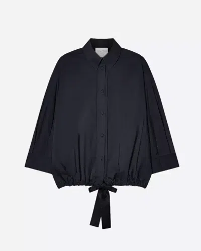 Forte Forte Half Sleeve Poplin Shirt In Blue