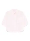 Forte Forte Half-sleeve Poplin Shirt In Pink