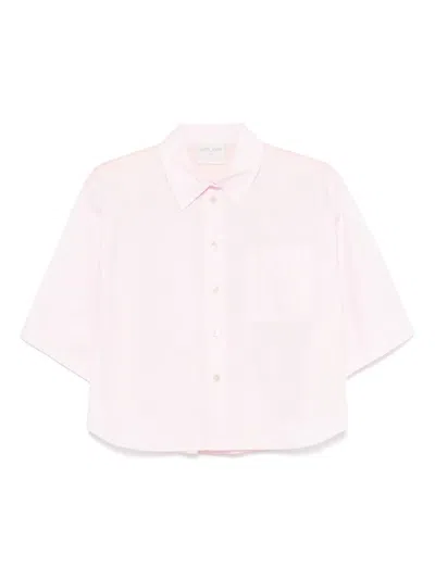 Forte Forte Half-sleeve Poplin Shirt In Pink