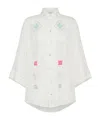 Forte Forte Halfsleeve Voile Shirt With Oniric Blossom Embroidery Pattern