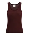 Forte Forte Halter-neck Tank Top In Wool Jersey In Brown