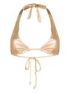 Forte Forte Halterneck Metallic Bikini In Gold