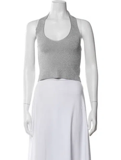 Pre-owned Forte Forte Halterneck Sleeveless Top In Grey