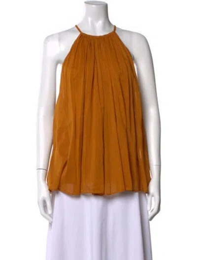 Pre-owned Forte Forte Halterneck Sleeveless Top W/ Tags In Orange