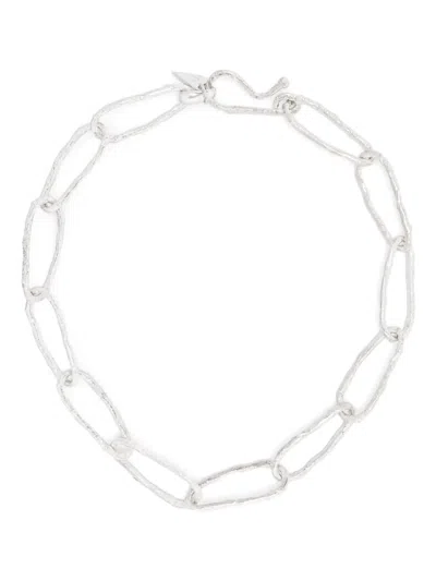Forte Forte Hammered-effect Necklace In Silver