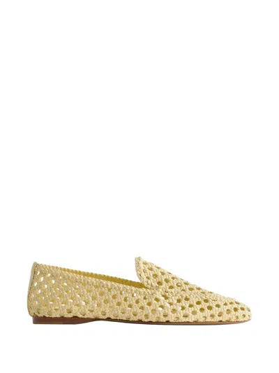 Forte Forte Hand-braided Leather Ballet Flats In Yellow