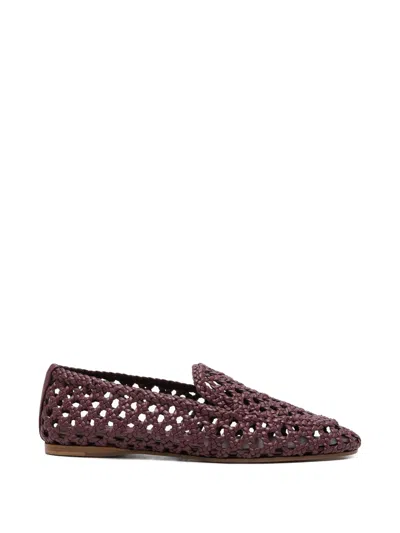 Forte Forte Hand-braided Loafer In Animal Print