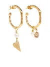 Forte Forte Heart-charm Hoop Earrings In Gold