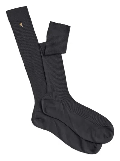 Forte Forte Heart-detailing Ribbed Socks In Black