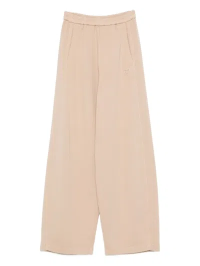 Forte Forte Heart-embroidery Trousers In Neutral