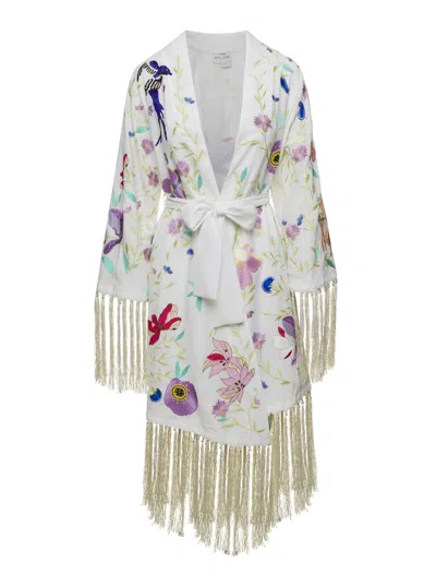 Forte Forte Heaven Embroidery Viscose Crepe Kimono In Multicolor