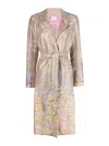 Forte Forte Single-breasted Patterned-jacquard Coat In Beige