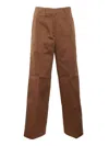Forte Forte Heavy Cotton Cover Stright Leg Trousers In Green