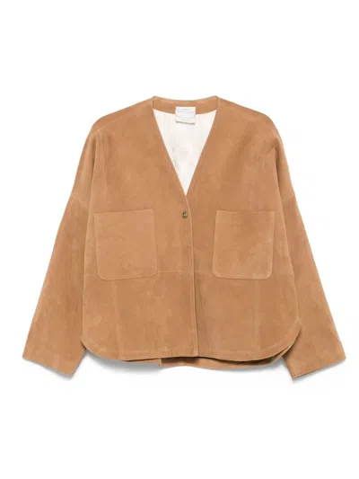 Forte Forte Heavy Suede Kimono In Brown