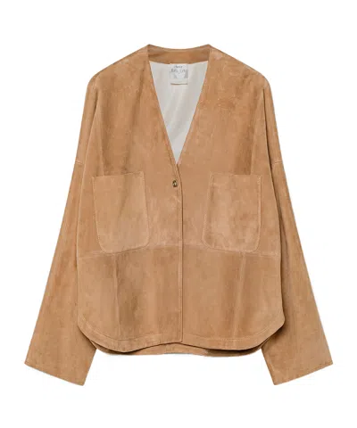 Forte Forte Heavy Suede Kimono In Brown