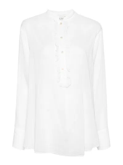 Forte Forte Henley Blouse With Ruffles In White