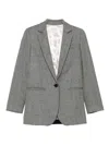 Forte Forte Herringbone-pattern Blazer In Gray