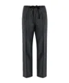 Forte Forte Herringbone Pattern Trousers In Gray