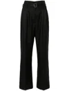 Forte Forte Herringbone Tailored Trousers In 黑色