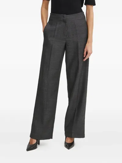 Forte Forte Herringbone Trousers In Gray
