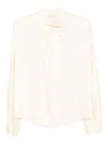 Forte Forte High-neck Blouse In Neutral