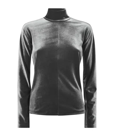 Forte Forte High-neck Long-sleeved T-shirt In Black