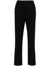 Forte Forte Interwoven Tapered-leg Trousers In Black
