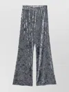 Forte Forte Women Velvet High-waisted Trousers In Gray