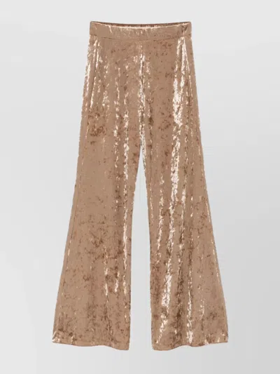 FORTE FORTE HIGH WAIST FLARED VELVET TROUSERS