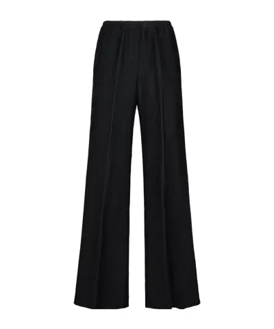 Forte Forte High Waist Pleated Pants In Black