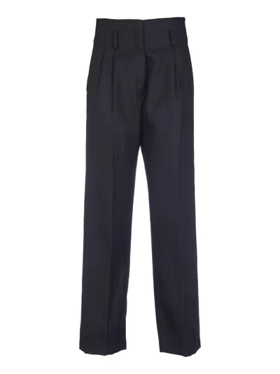 Forte Forte High-waist Straight Leg Plain Trousers In Black