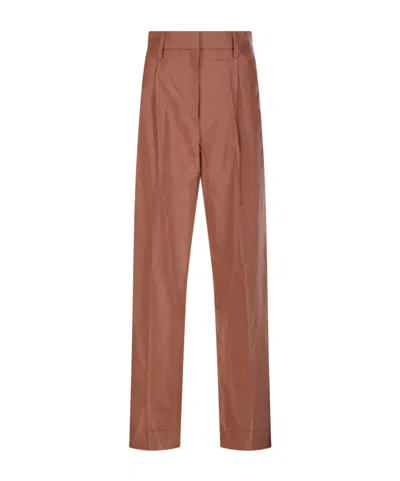 Forte Forte High Waist Straight Pant In Brown