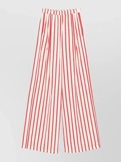 Forte Forte High Waist Striped Wide Leg Trousers In Multi