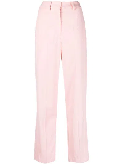 Forte Forte High-waist Tailored Trousers In Pink