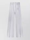 Forte Forte High Waist Wide Leg Pleated Trousers In White