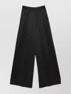 Forte Forte High Waist Wide Leg Trousers With Pockets In Black