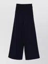 Forte Forte High-waisted Cotton Trousers Featuring Pockets In Black