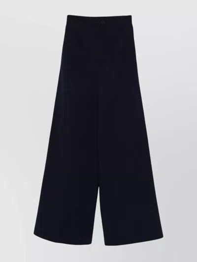 FORTE FORTE HIGH-WAISTED COTTON TROUSERS FEATURING POCKETS