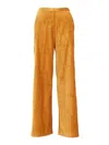 Forte Forte High-waisted Double Velvet Trousers In Orange
