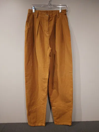 Pre-owned Forte Forte High-waisted Pleat-front Trousers In Brown