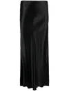 Forte Forte High-waisted Satin Midi Skirt In Black