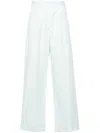 Forte Forte High-waisted Straight Trousers In Blue