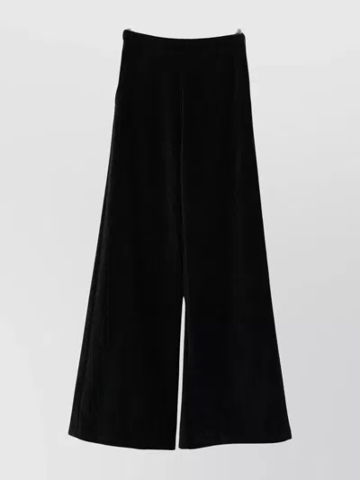FORTE FORTE HIGH-WAISTED WIDE-LEG VELVET TROUSERS